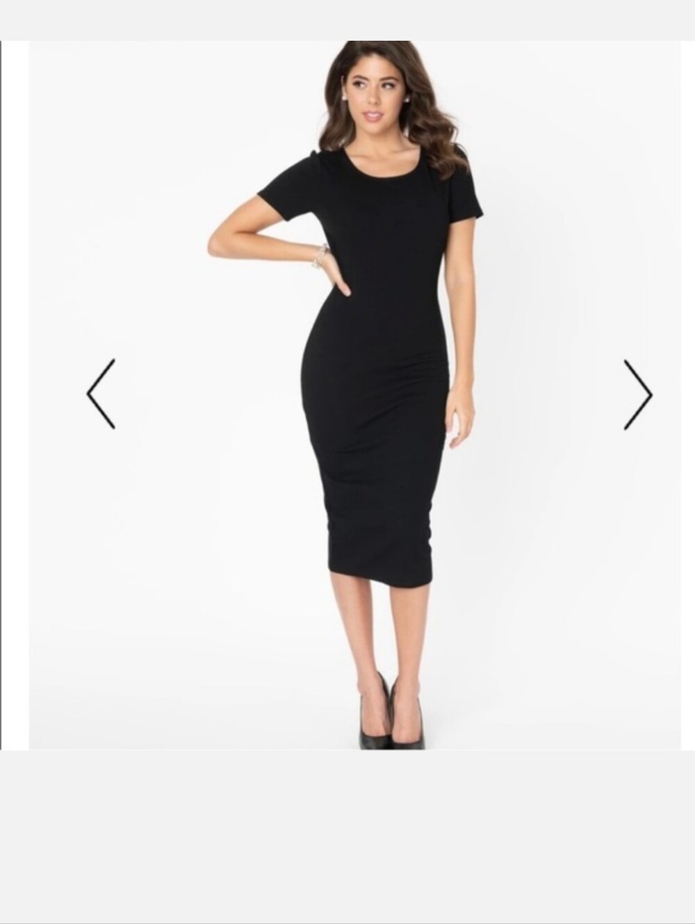 Navy Pencil Dress - Size Small - Unique Vintage
